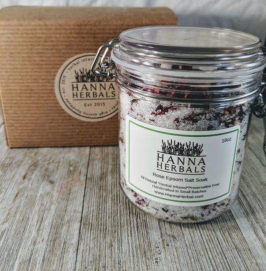 Rose and Epsom Bath Salts - Hanna Herbals